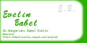 evelin babel business card